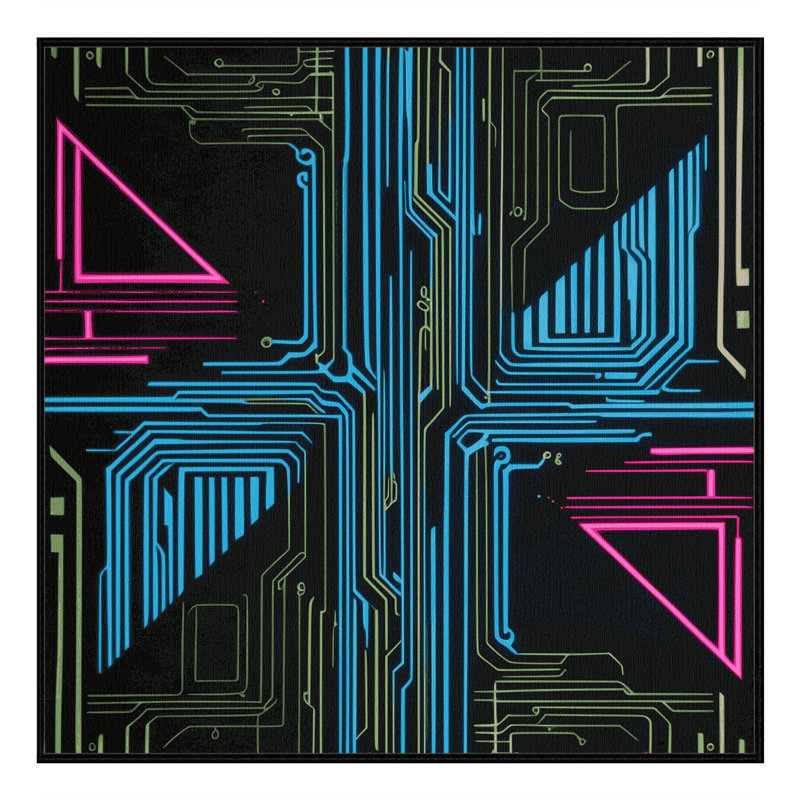 Photon Slice Rug, Square 4'