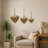 Myri Decorative Metal Heart Wall Decor Set Of 3, Antique Gold Iron With Jute Hanging Rope, 12, 9.5, 7 Inches-116161006