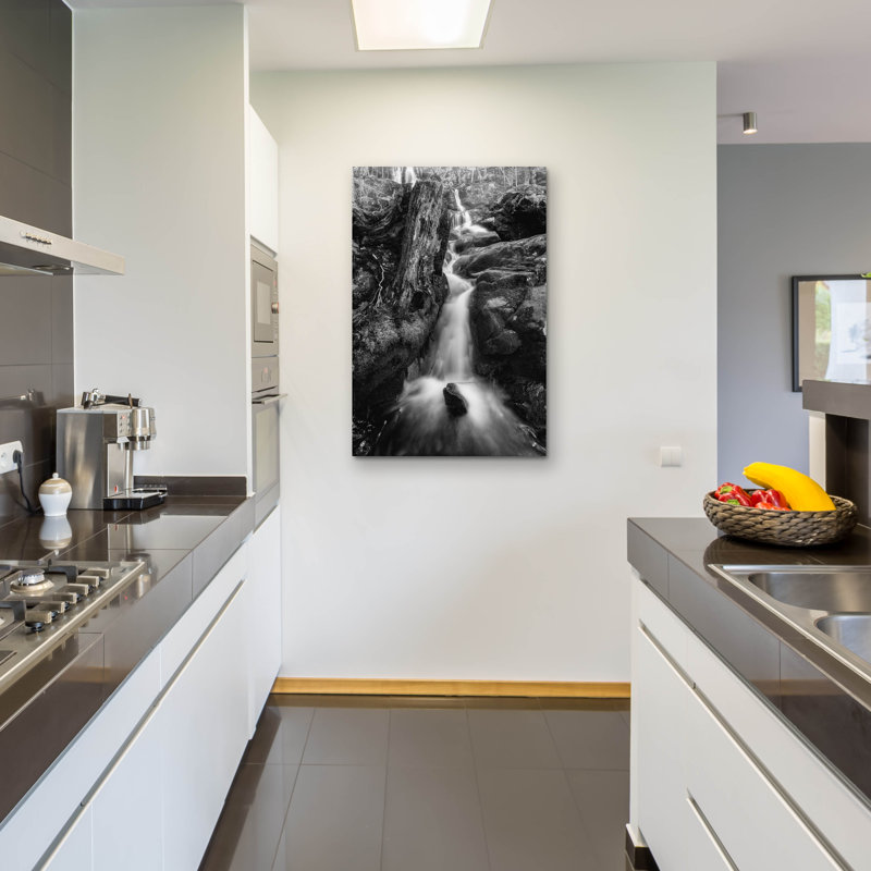 «In The Hollow BW» par Rick Berk, art mural en verre acrylique, H 36 po x l 24 po x P 0,2 po