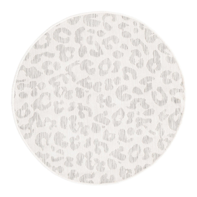 Tapis intérieur / extérieur en polypropylène tissé à la machine, Rond 3 pi