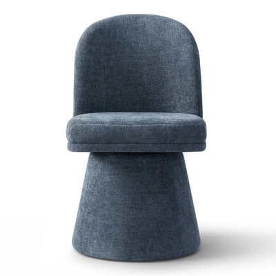 Fauteuil pivotant rembourré en tissu