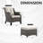 Anahit Outdoor Lounge Chair with Ottoman-163729166