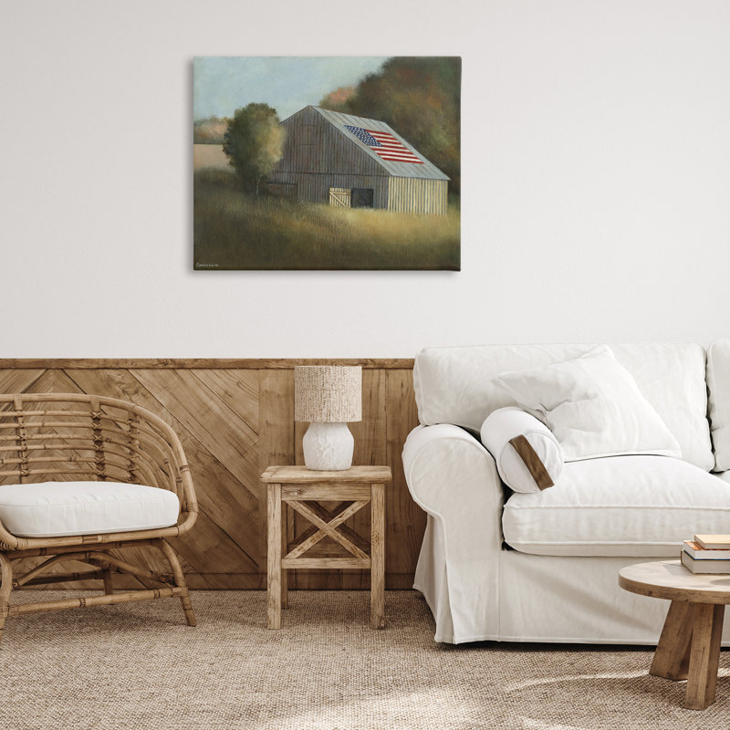 Peaceful Americana Barn Canvas Wall Art, design by David Swanagin, H 30 po x l 40 po