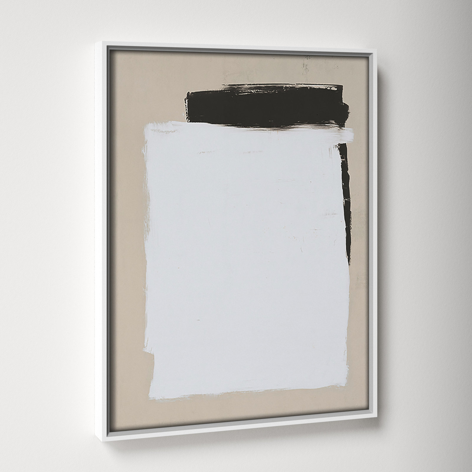Two Mirrors, 25.5" H x 19.5" W, Framed Canvas, White