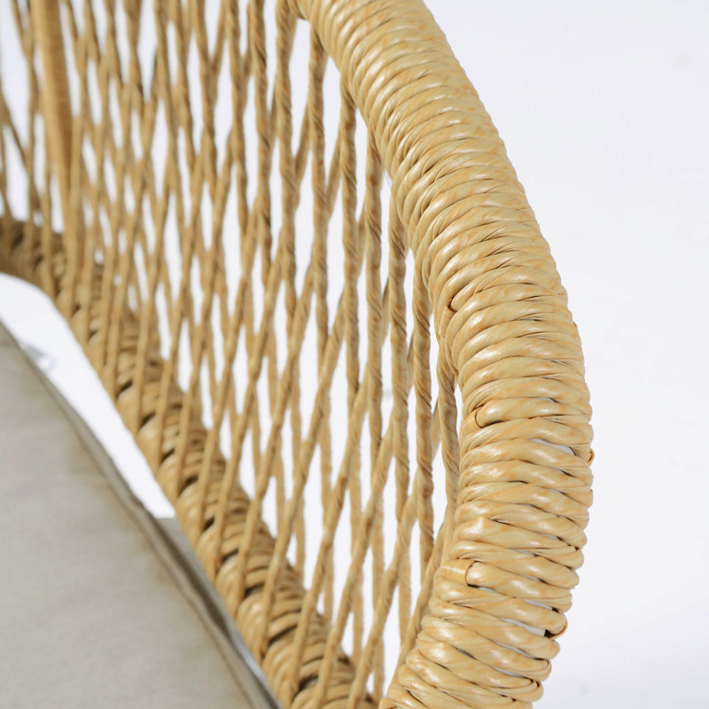 Ensemble de salle à manger d'extérieur, ensemble de chaises de salle à manger de 6 (gris + naturel) + table de salle à manger en bois d'acacia