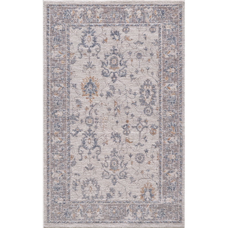 Mira Luna Machine Woven Performance Area Rug - Ivory/Blue - 8'10" x 13', Ivory/Blue, 8'10" x 13'
