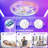 2 In 1 RGB-LED 20” Ceiling Fans With Lights And Remote, 3000-650...
