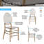 Ensemble de 2 chaises empilables en acrylique de style fantôme-1465581702