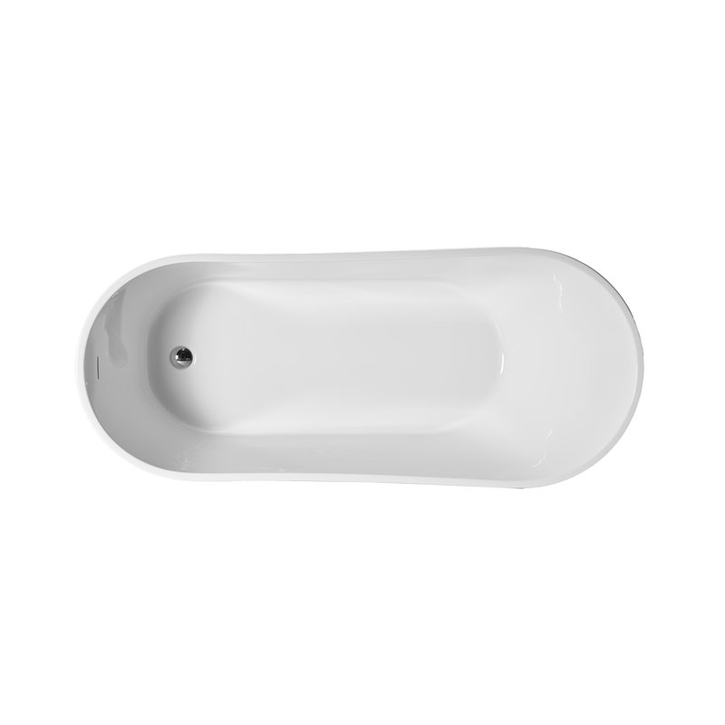 60" x 30" Freestanding Acrylic Bathtub