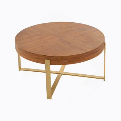Round Coffee Table With Manufactured Wood Table Top