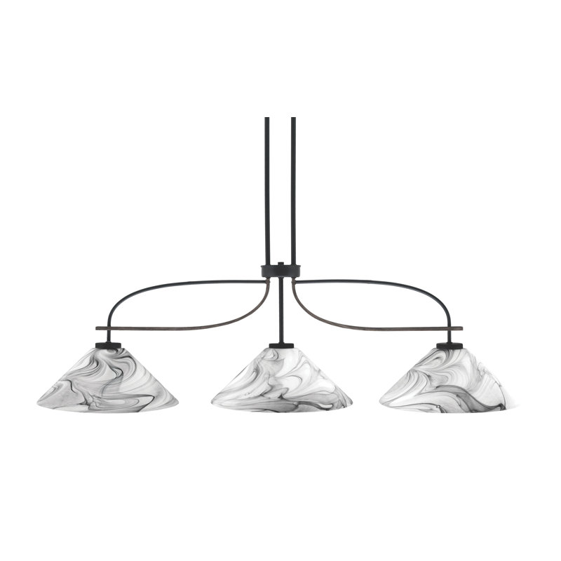 Luminaire suspendu pour îlot de cuisine 3 lumières Brexlie