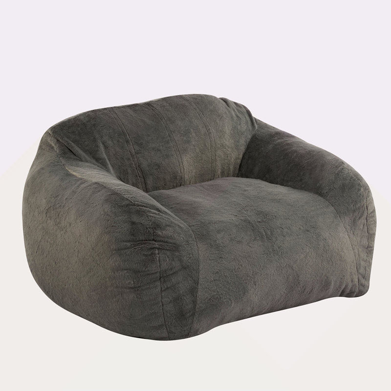 Fauteuil à billes d'intérieur en fausse fourrure