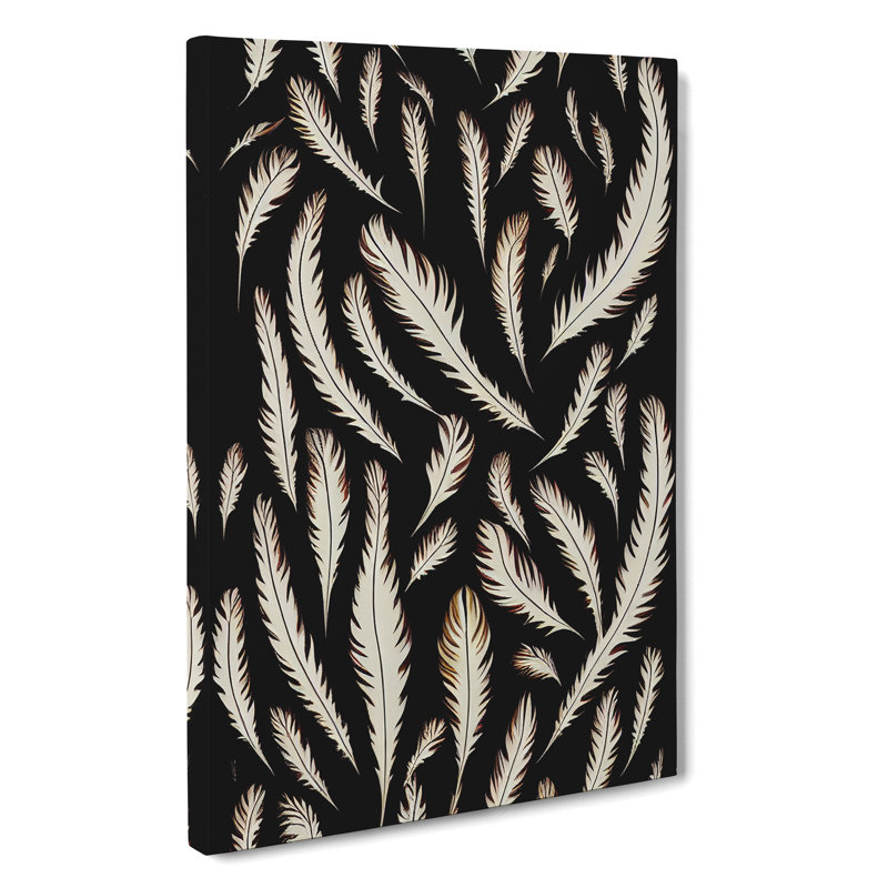 Feather Pattern No.2 - Wrapped Canvas, 50cm H x 35cm W x 3cm D