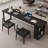Black Rectangular Solid Wood desk-2133992606