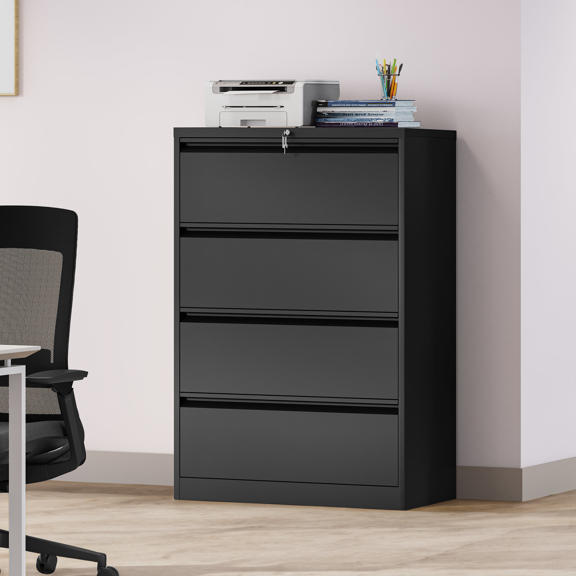 4 drawer lateral file on sale cabinet with lock