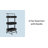 3-Tier Steel Utility Cart with Wheels-88245486