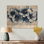 Turquoise velours marguerites fleur I - Art mural en bois marguerites - sur bois de pin naturel