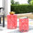 Stylish Metal S/2 End Tables, Iron Cut Design For Fashion, Coral Color, Powder-Coated Frame, No Assembly, 13.75W X 13.75D 18.00H & 11.75W 11.75D 15.75H Table Pair, Modern Pattern, Shade,-1827540701