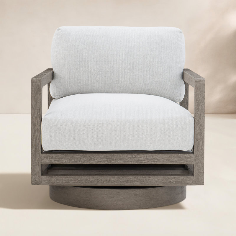 Tanah Outdoor Teak Swivel Lounge Chair