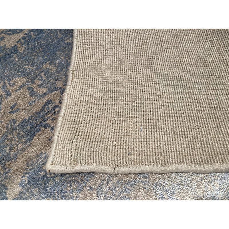 Tapis bleu clair noué à la main Shimla 10 po x 14 po