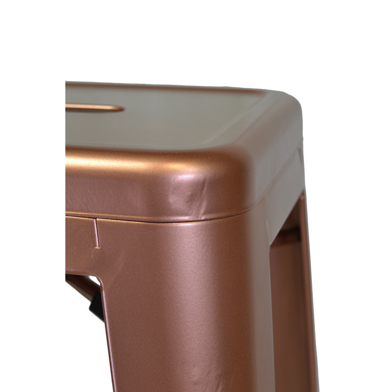 Tabouret de bar en acier inoxydable, 30" H x 17,5" L x 17,5" D