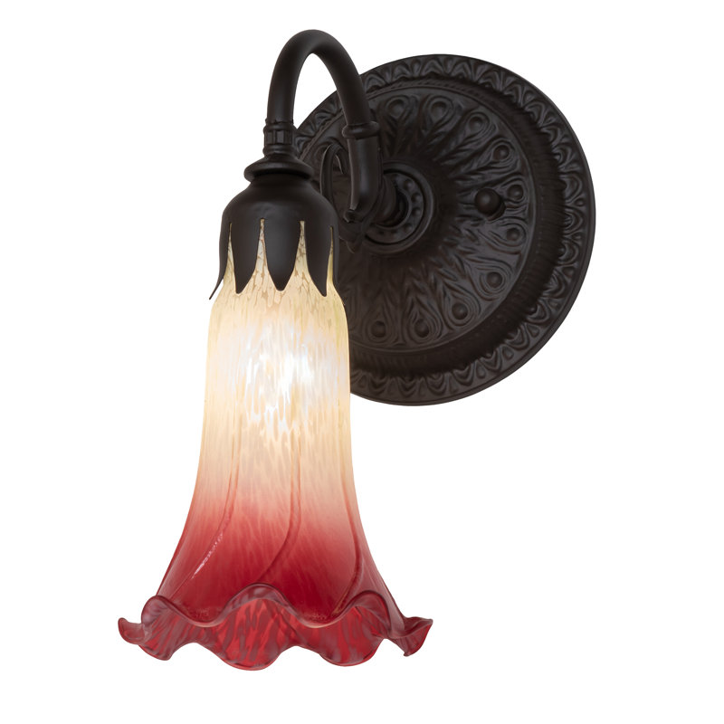 Jacona 1 - Light Armed Sconce, White/Red