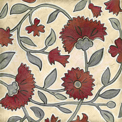 Floral rouge et gris II 2854984
