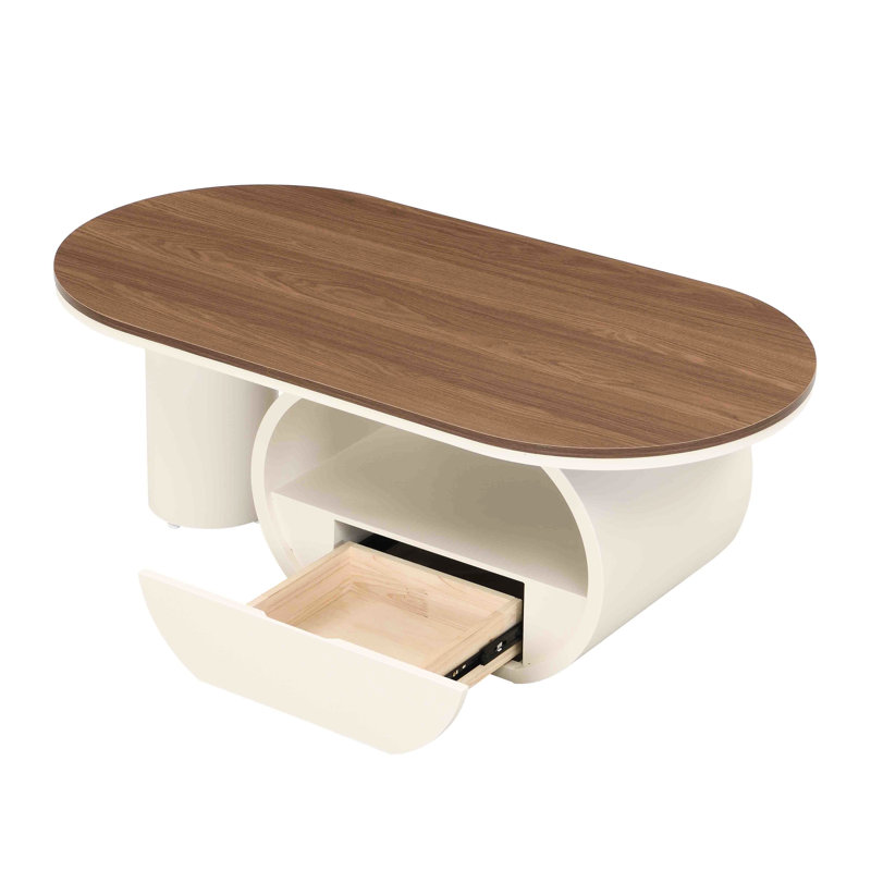 Table basse 48,03 po en métal blanc