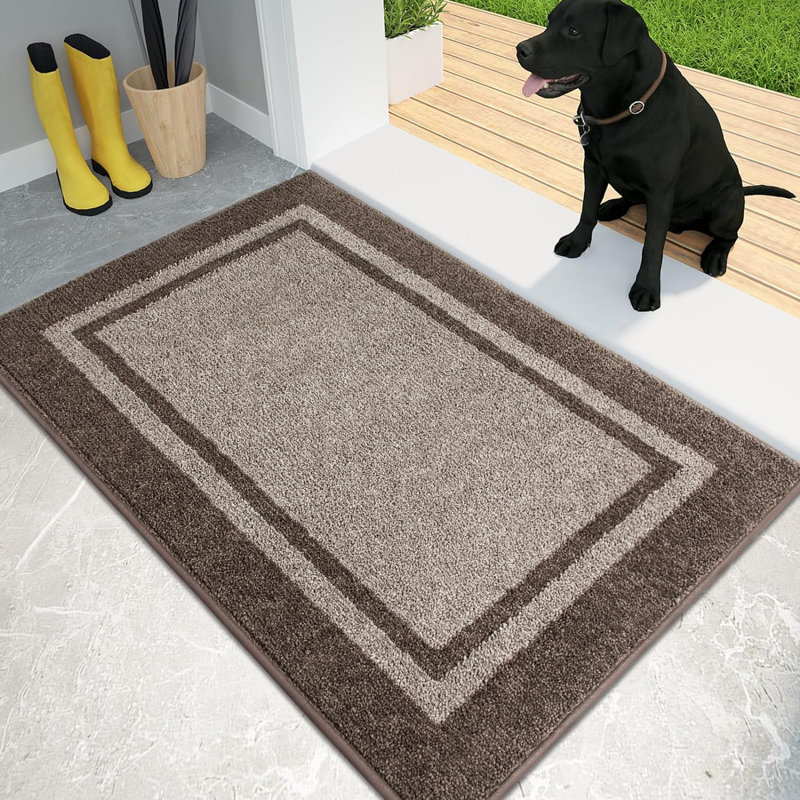 Paillasson beige et brun grisâtre 24 po x 36 po