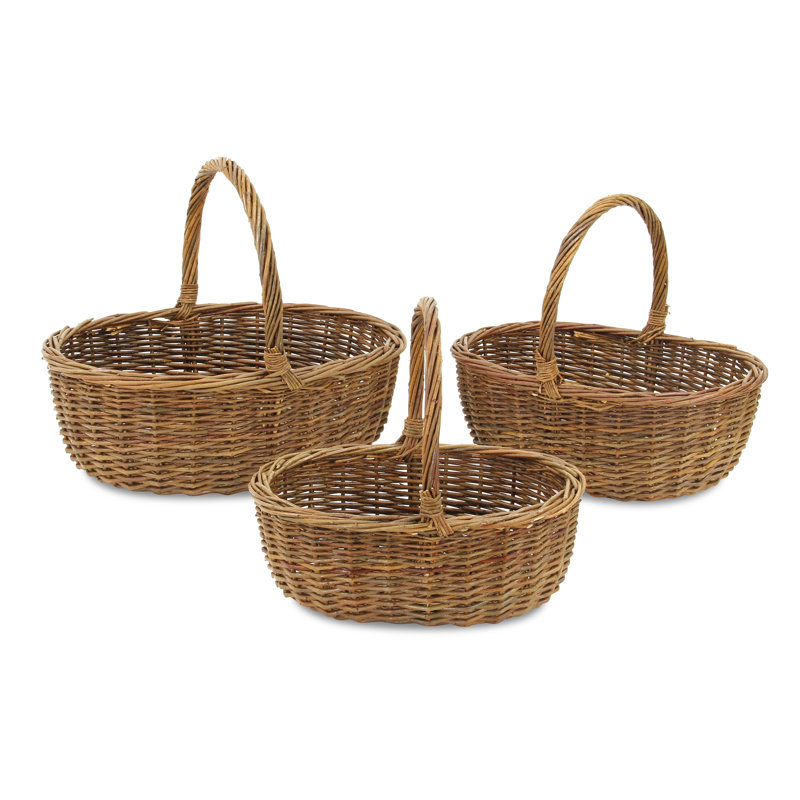 Bay Isle Home™ Wicker Decorative Basket, Dark Brown