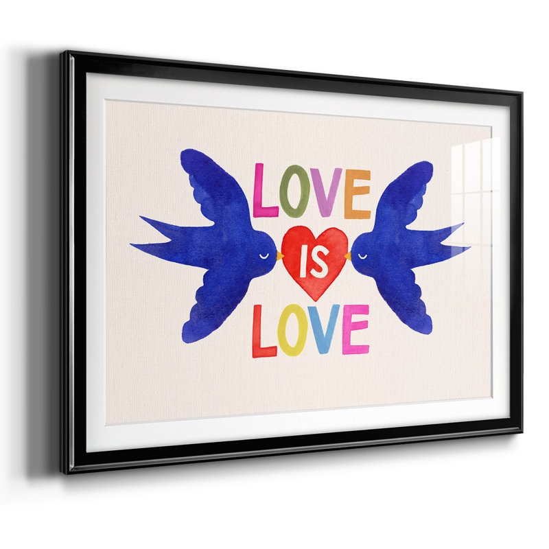 «Love Loudly», reproduction encadrée sur papier, Noir, H 30 po x l 44 po x P 1,5 po