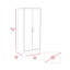 Armoire 180, deux tablettes, porte double, tringle en métal, un tiroir