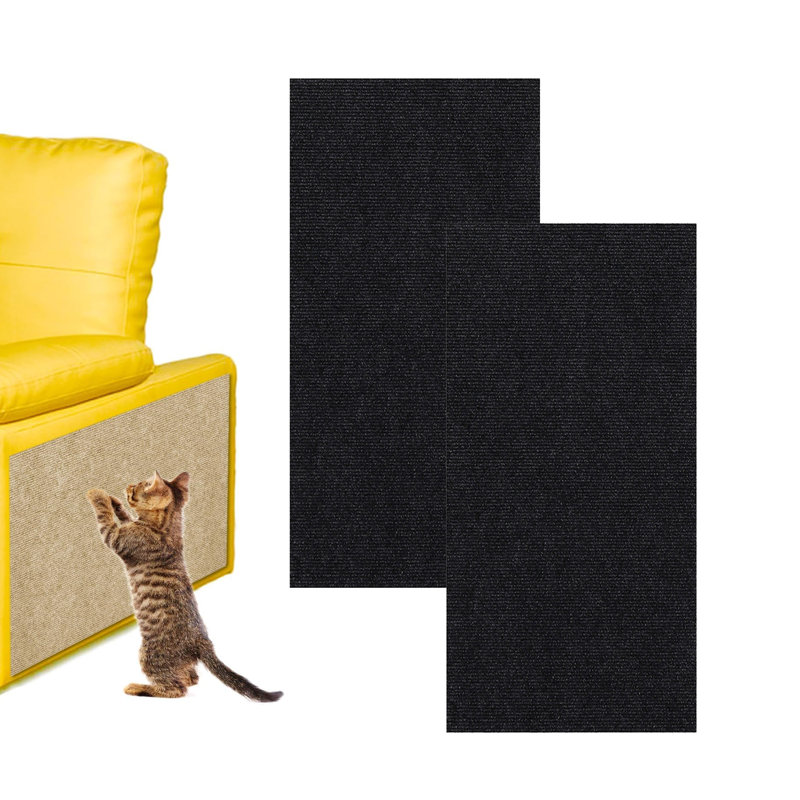 Garnieta Scratching Post, 39.3" H x 11.8" W x 0.19" D, Black