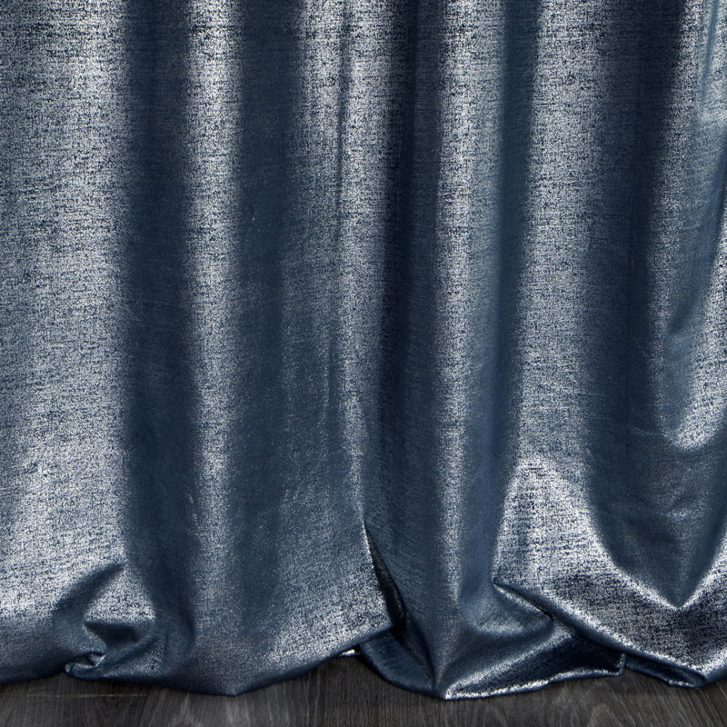 Ajahn Semi Sheer Curtains Single Panel, Marine