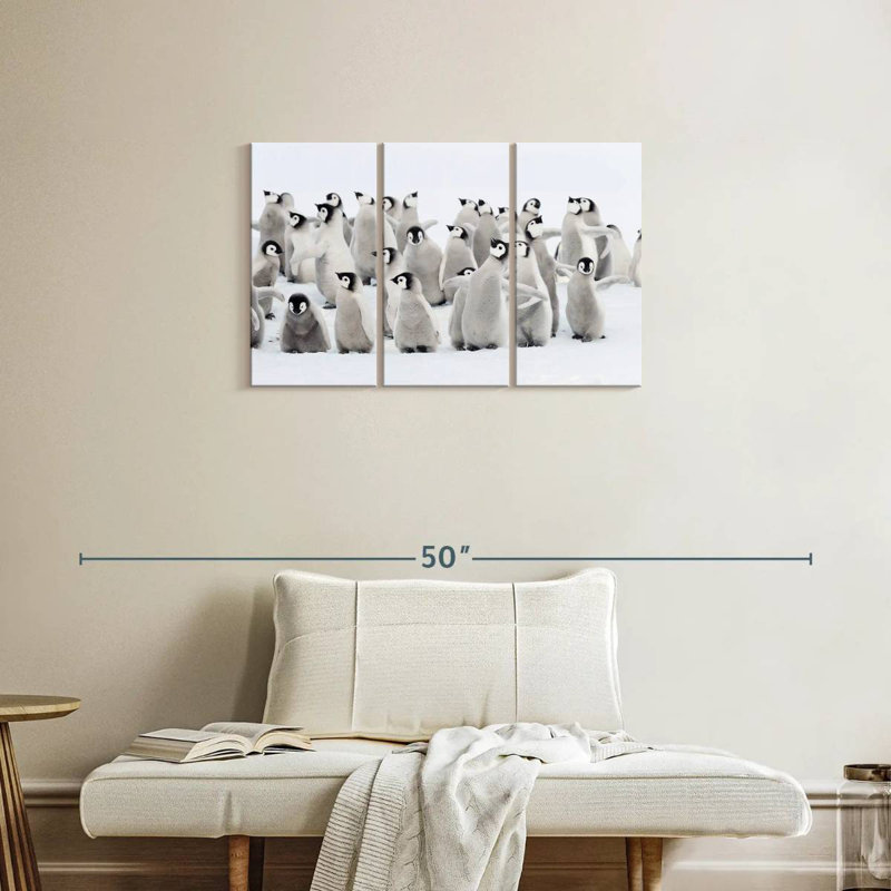 Brampt Baby Emperor Penguins, 20" H x 33" W