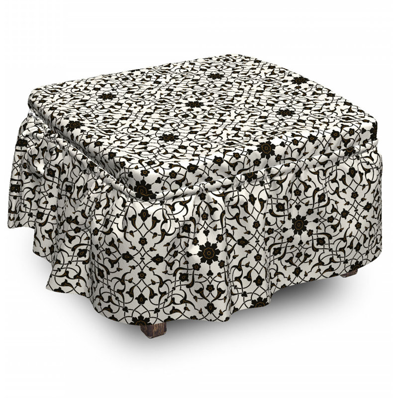 Box Cushion Ottoman Slipcover