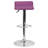 Murphy Vinyl Adjustable Height Barstool with Solid Wave Seat and Chrome Base-833214622
