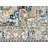 Oriental Machine Made Polypropylene Area Rug in Beige/Blue/Gray-1460552645