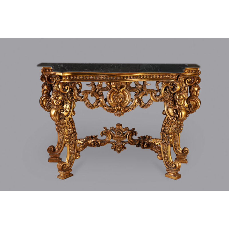 Lylah 56.3'' W Marble Console Table