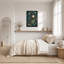 Toile abstraite sarcelle et or-1910079914