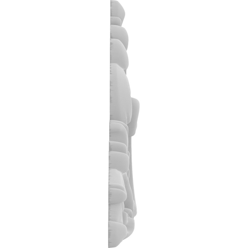 Rosette Edgerton, H 6 po x l 6 po x P 0,75 po