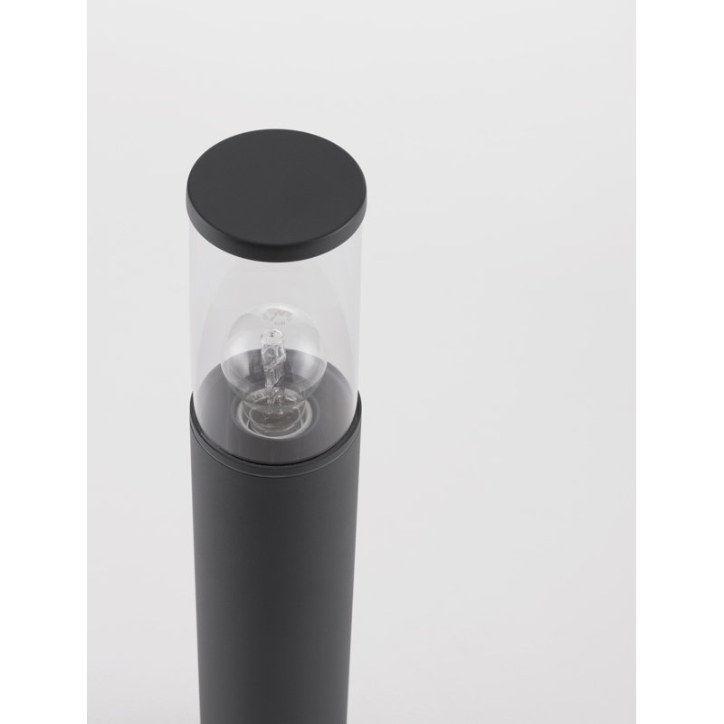 Dark Grey Metal Bollard Light, 50cm H x 9cm W x 12cm D
