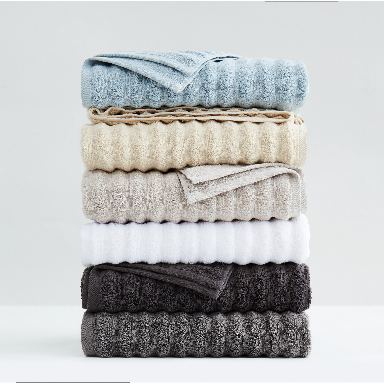 Sergio 6-Piece Cotton Towel Set, Black