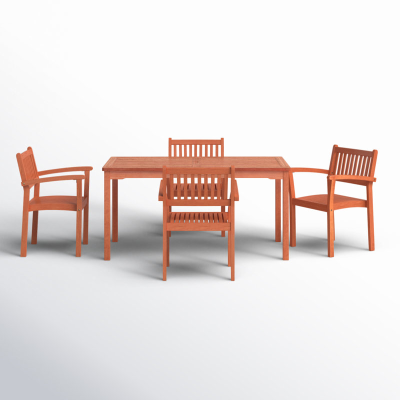 Anetria 5-Piece 4-Person Rectangular Dining Set