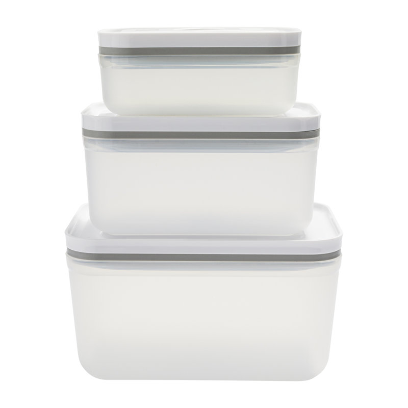 Green BPA-Free Plastic Divided Storage Lunch Box Set
