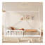 Lit simple en bois avec clôture, blanc