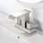 4-Inch Centerset Bathroom Faucet With Pop-Up Drain 3 Hole Waterfall Bathroom Sink Faucets Modern Stainless Steel Double Handle Bathroom Vanity Taps-108890844