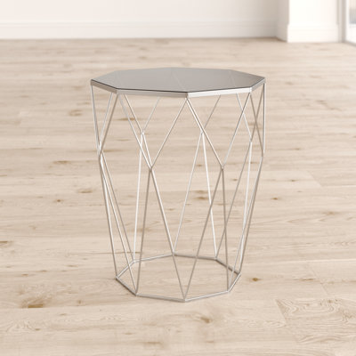 Aiden Glass Top Frame End Table