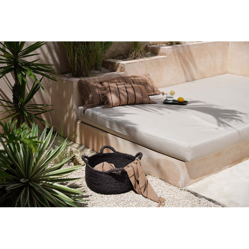 The Oh My Gee Collection Cushion Cover, Black/Beige, Rectangular, 30cm H x 50cm W