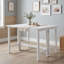 Table de salle à manger extensible à abattants en bois de style campagnard avec plateau en placage d'acacia pour petits espaces-405407947